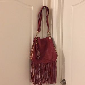 Red Fringe Purse